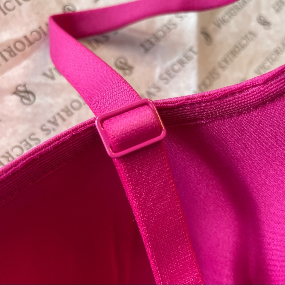 Victoria's Secret Body by Victoria Lined Perfect Coverage Bra Fuchsia Size 36D - Picture 7 of 12